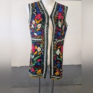 Vest Bohemian Festival Style Reverseable Size L